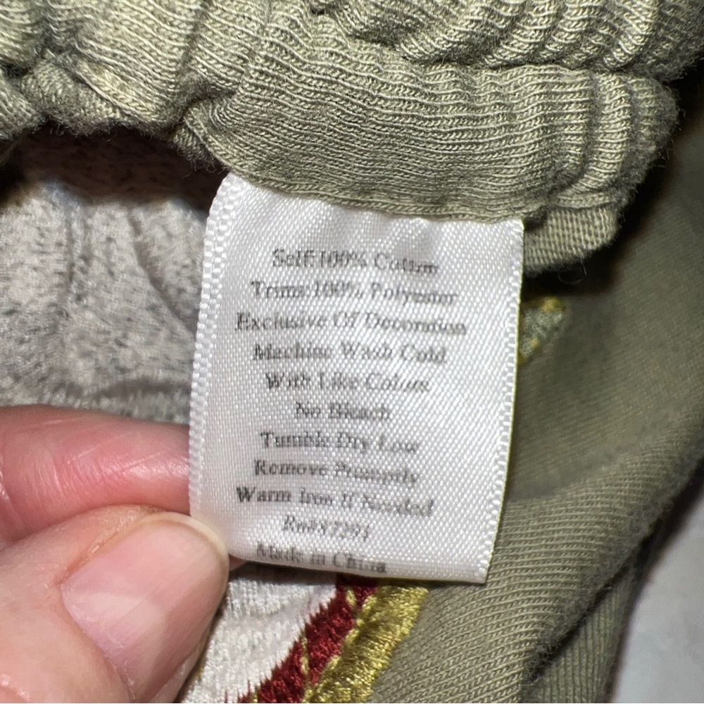 Johnny Was Olive Green Sleeveless Embroidered Floral Mini Dress - Picture 7 of 7
